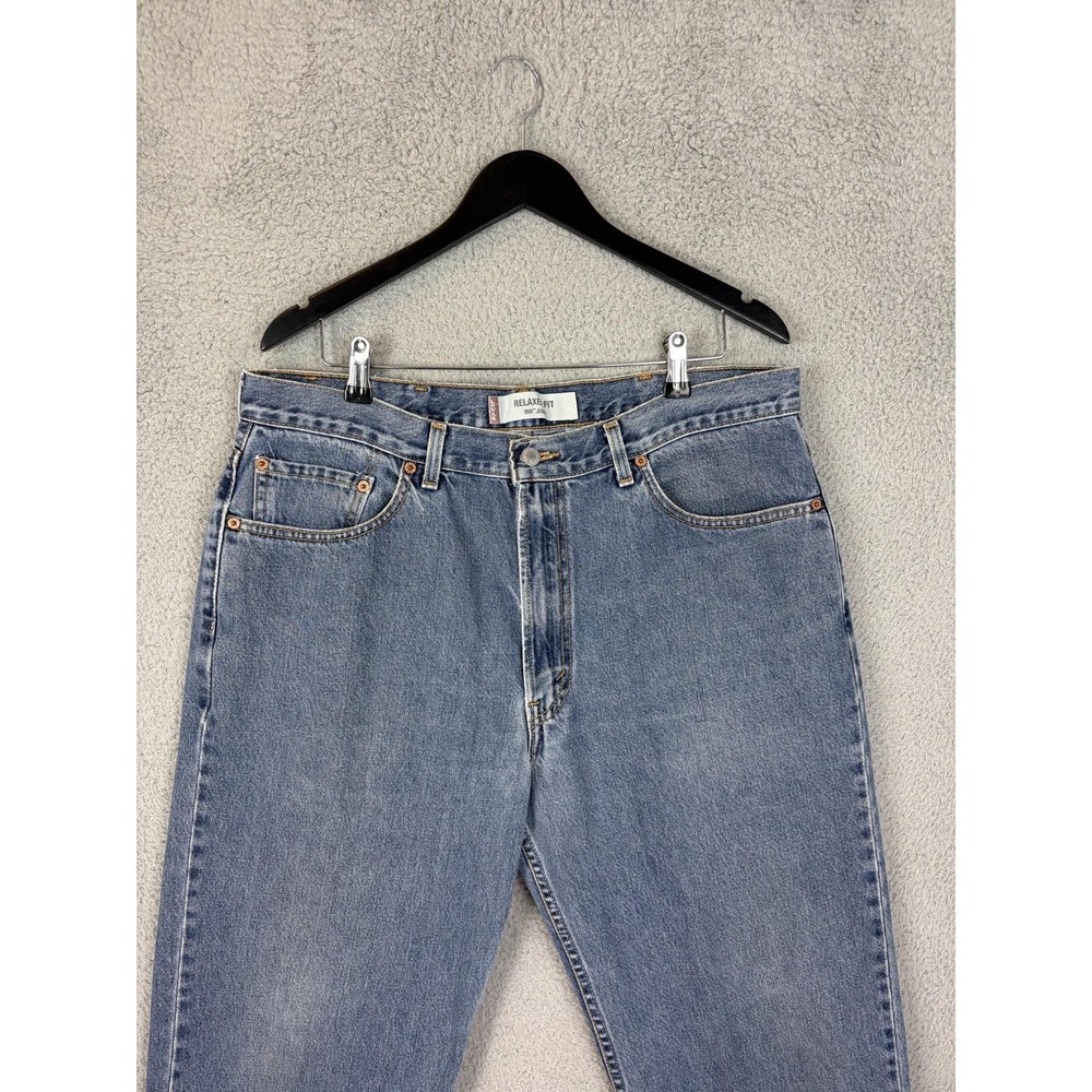 Levis 550 Jeans Mens 38x32 Blue Medium Wash Relaxed Tapered Denim Pants Mens